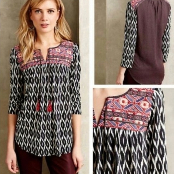 𝅺ONE SEPTEMBER LADIES 3/4 SLEEVE TUNIC- S - Picture 1 of 5